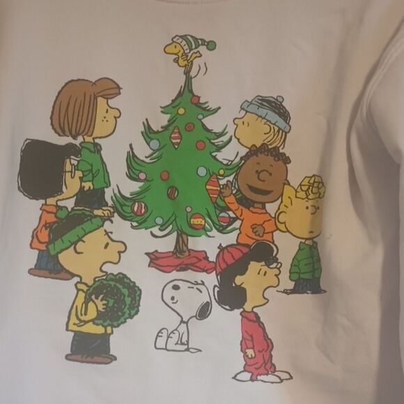 Peanuts Charlie Brown & Friends Womens Sz L Long Sleeve Cropped Tshirt - Picture 3 of 5